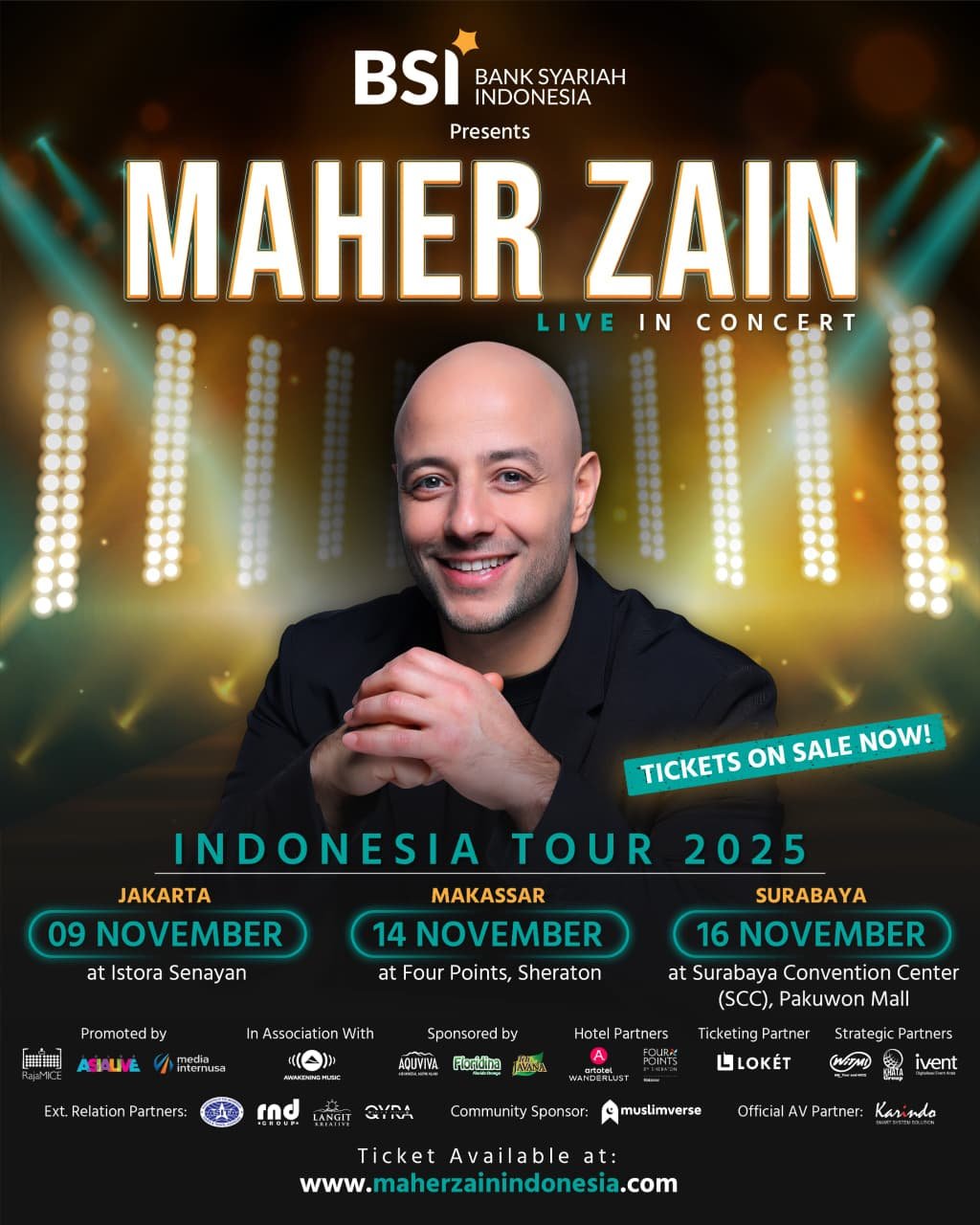 Maher Zain Live in Concert: Indonesia Tour 2025 Sukses Digelar di Jakarta, Bawa Pesan Damai untuk Palestina