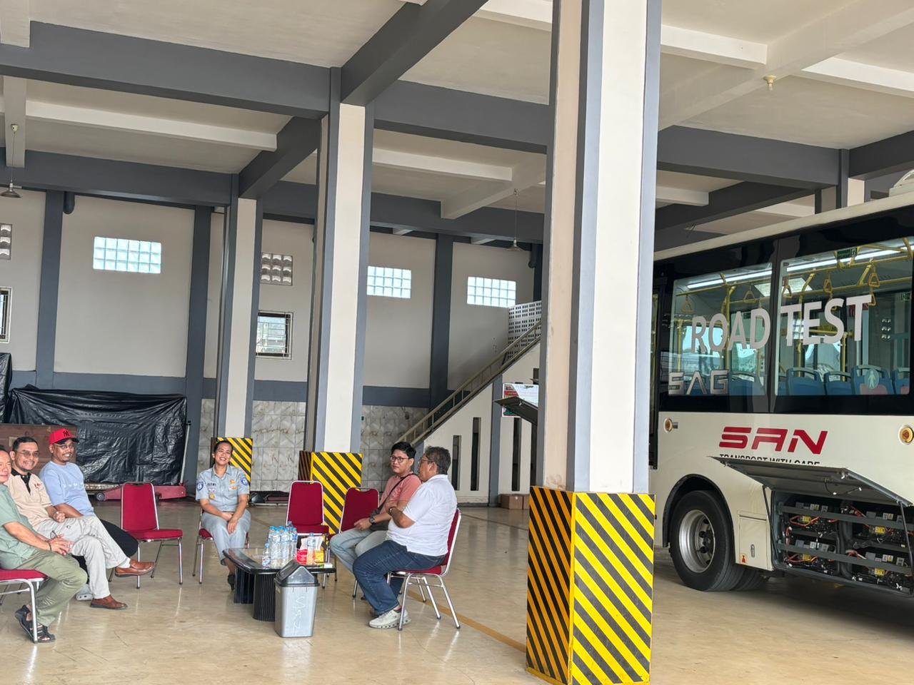 Dukung Transportasi Ramah Lingkungan dan Berkeselamatan, Kakanwil Jasa Raharja Bengkulu Jajal Bus Listrik PO SAN