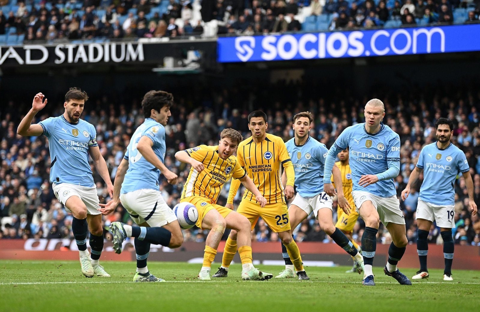 Man City Ditahan Brighton 1-1 pada Laga Liga Inggris
