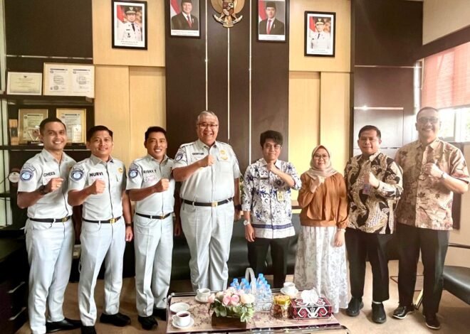 Koordinasi Strategis Kakanwil Jasa Raharja Kaltim dengan UPTD PPRD Wilayah Balikpapan
