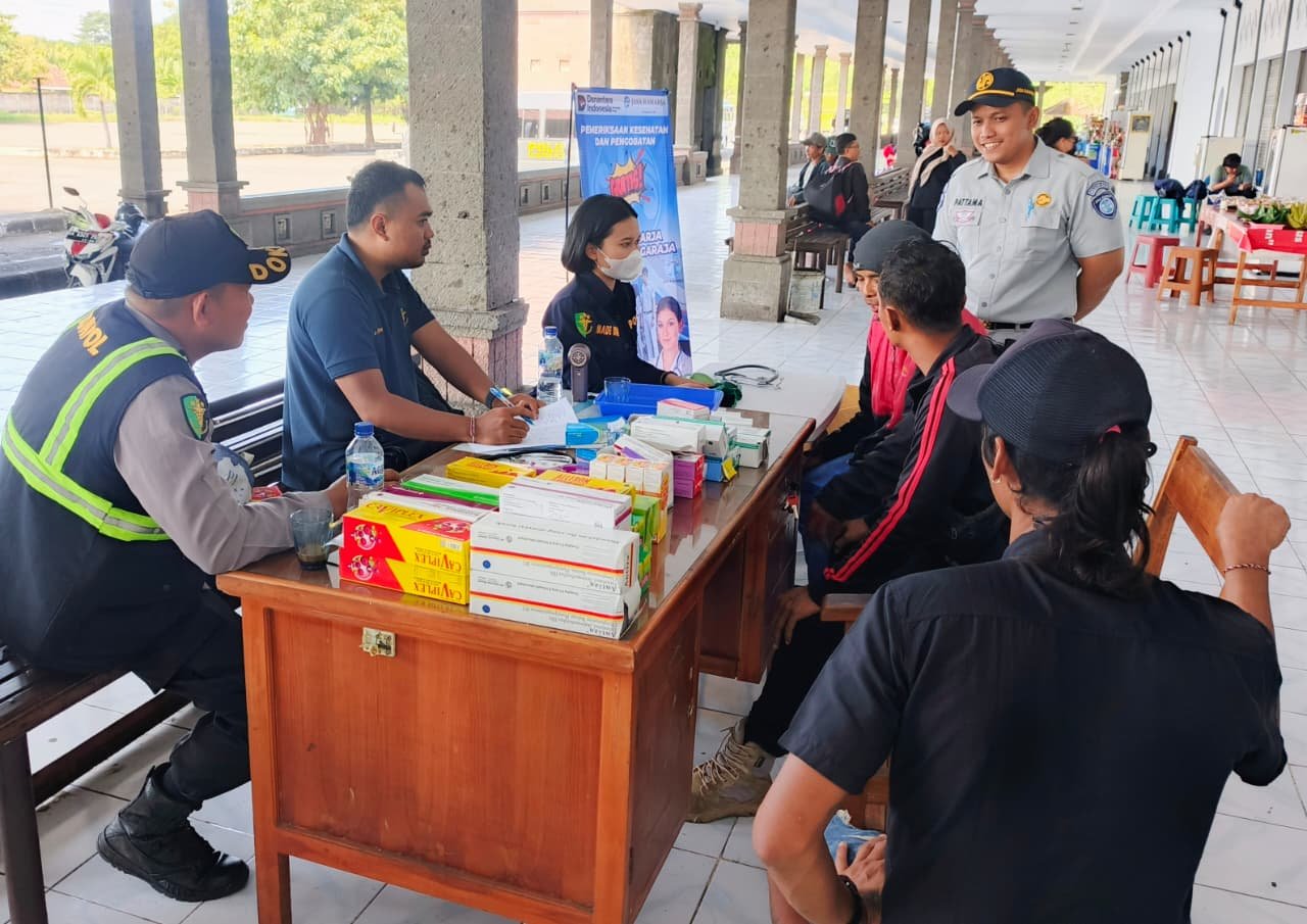 JR Singaraja dan Bidokes Polres Jembrana Gelar MUKL di Terminal Umum Gilimanuk