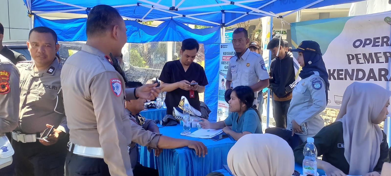 Jasa Raharja Cabang Sukabumi Kembali Gelar Pemeriksaan Kesehatan Gratis Bersamaan dengan Operasi Gabungan Pajak Kendaraan Bermotor di Pelabuhan Ratu