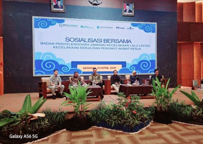Jasa Raharja Gelar Sosialisasi Pencegahan Kecelakaan Lalu Lintas Bersama BPJS Kesehatan, BPJS Ketenagakerjaan, Taspen, dan ASABRI di Serang