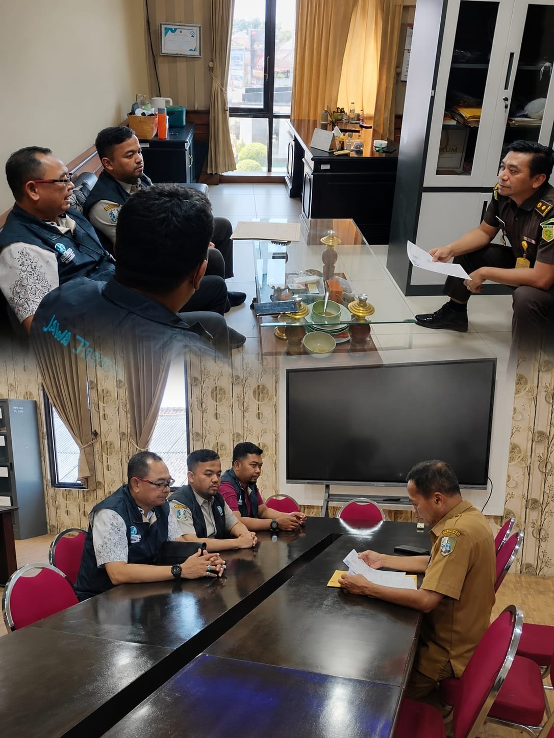 Jasa Raharja Pamekasan Bersama UPTD PPD Sampang Lakukan Penagihan Kendaraan Dinas Plat Merah