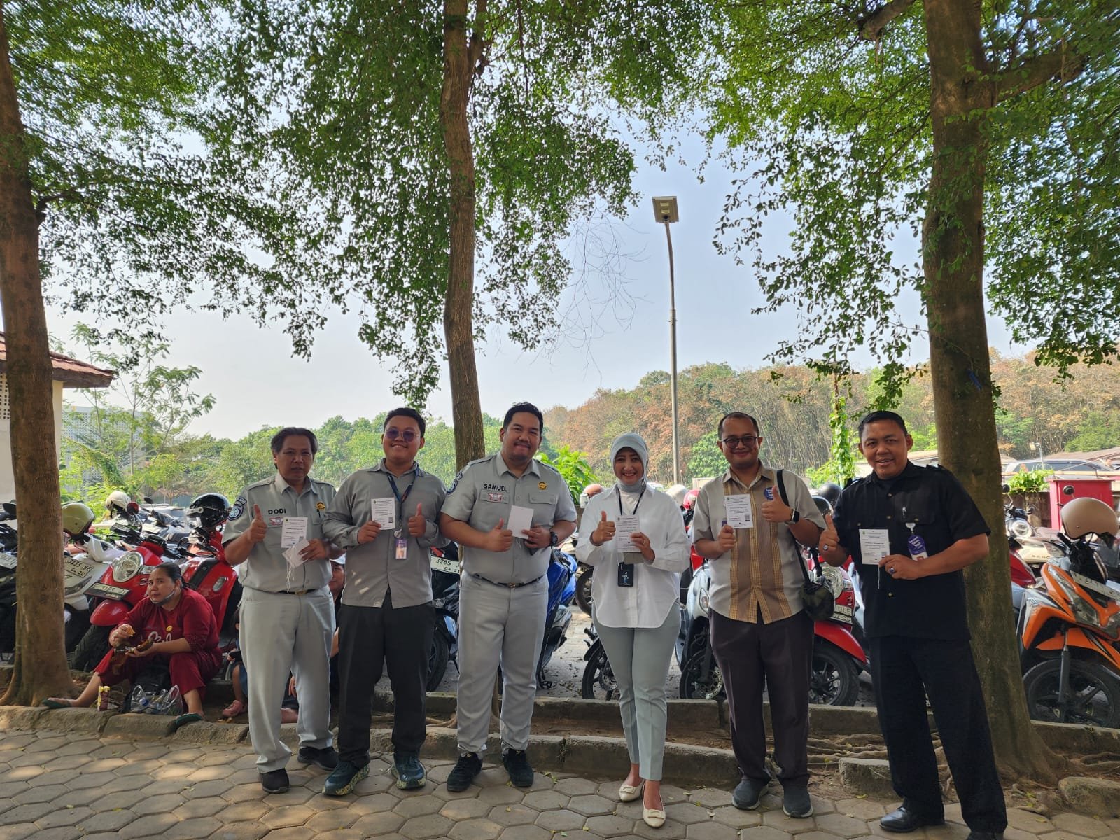 Jasa Raharja Purwakarta dan P3DW Kabupaten Purwakarta Laksanakan Panah Pasopati di Area Parkir RS Siloam dan Radjak Hospital