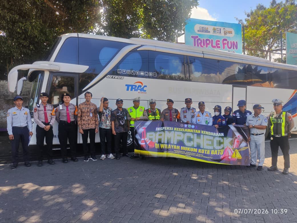 Pastikan Angkutan Wisata Layak Jalan, Jasa Raharja Malang Gelar Ramp Check Massal di JTP 1 & JTP 2