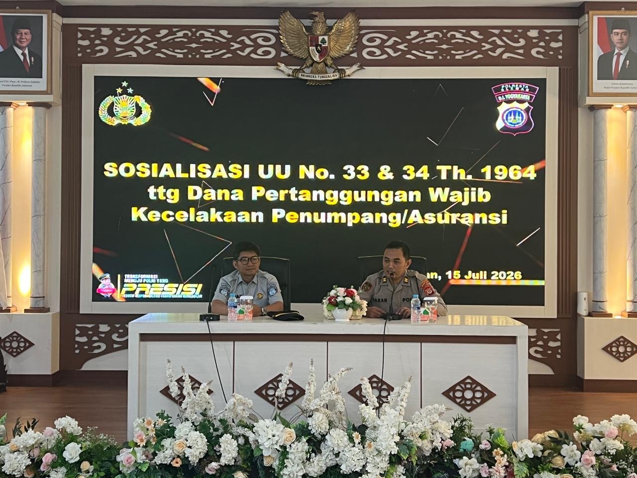 Perkuat Sinergi dengan Polresta Sleman , Jasa Raharja Sosialisasikan UU Santunan Korban Kecelakaan