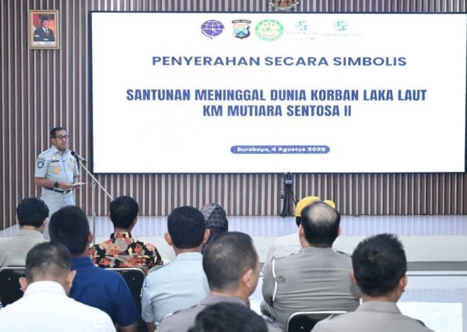 Jasa Raharja Serahkan Santunan kepada Ahli Waris Korban Kebakaran KM Mutiara Sentosa II