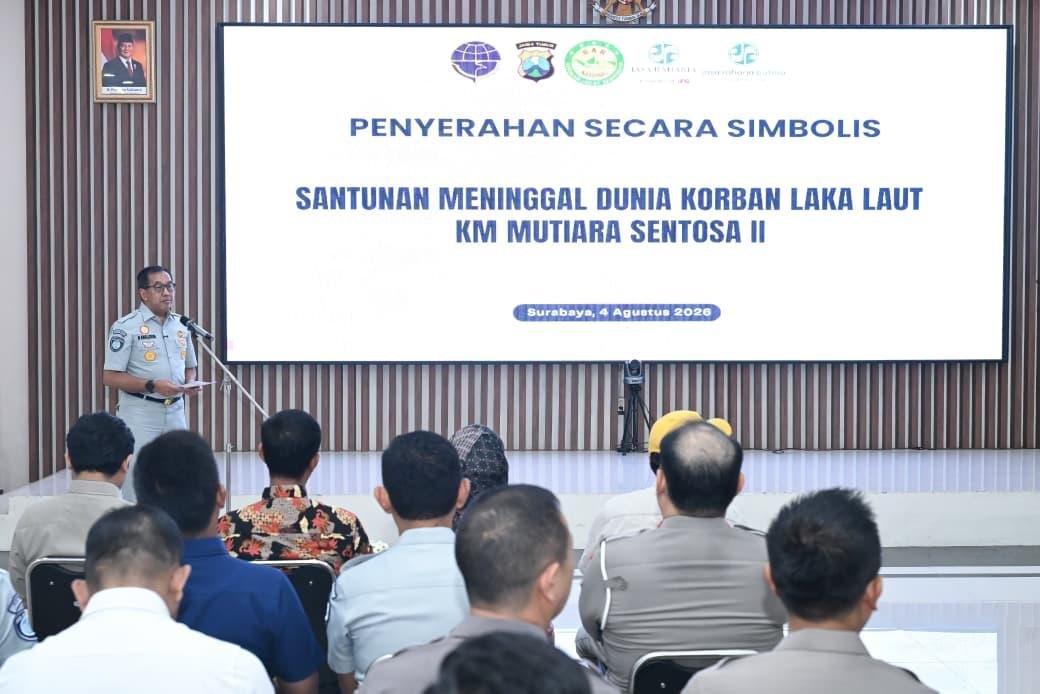 Jasa Raharja Serahkan Santunan kepada Ahli Waris Korban Kebakaran KM Mutiara Sentosa II