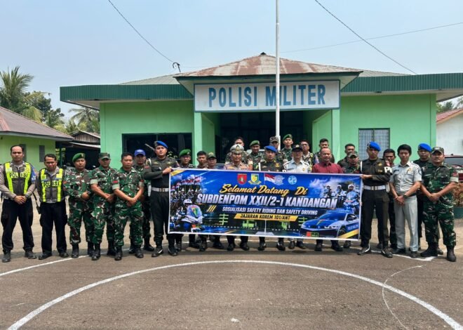 Perkuat Budaya Keselamatan, Jasa Raharja Bersama Subdenpom Kandangan Bersama Gelar Sosialisasi Safety Driving dan Safety Riding