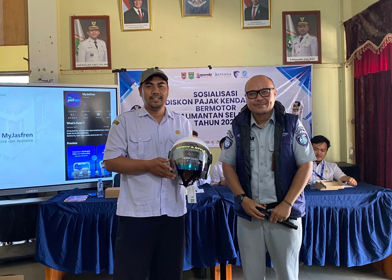 Jasa Raharja Kalsel Dekatkan Informasi Perlindungan kepada Masyarakat Satui