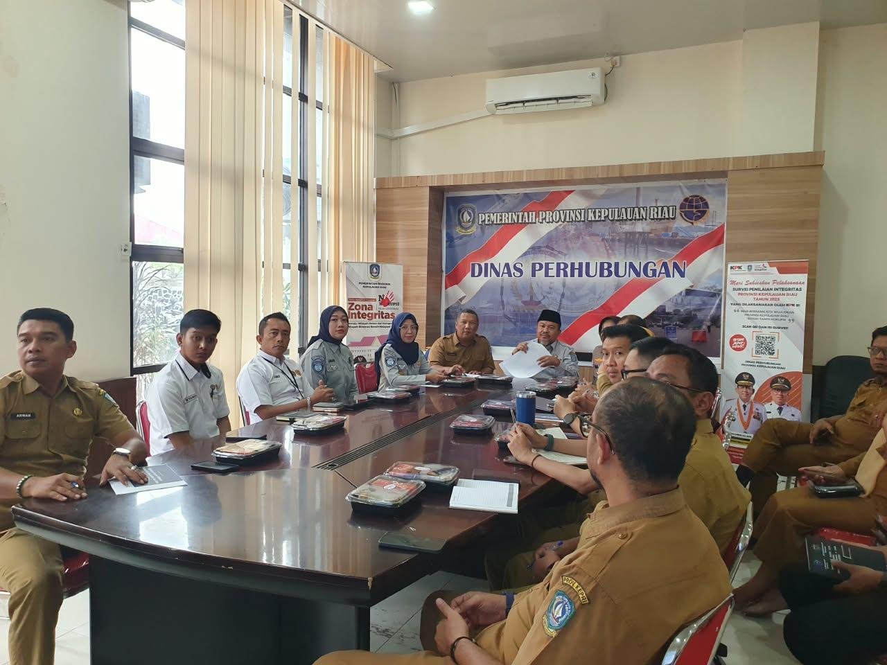 Jasa Raharja Berpartisipasi dalam Pembahasan Rencana Aksi Keselamatan Lalu Lintas dan Angkutan Jalan (RAK LLAJ) Provinsi Kepulauan Riau di Kantor Dinas Perhubungan Provinis Kepulauan Riau